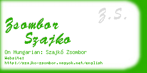 zsombor szajko business card